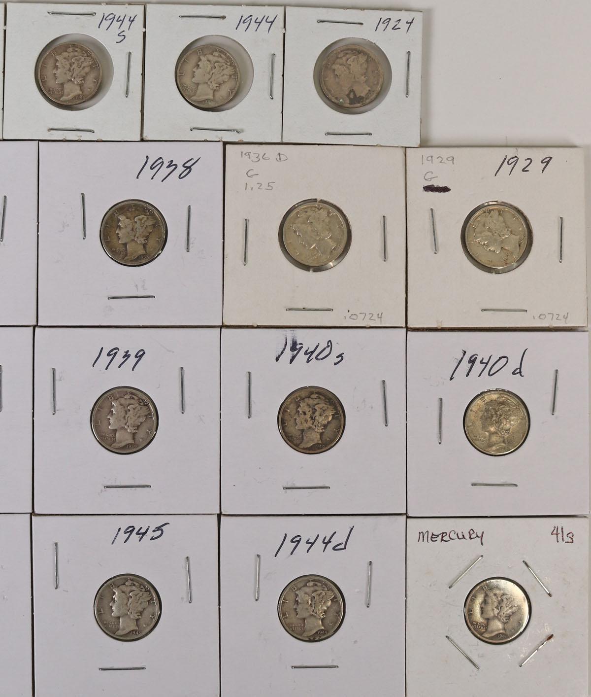 20 Mercury Silver Dimes