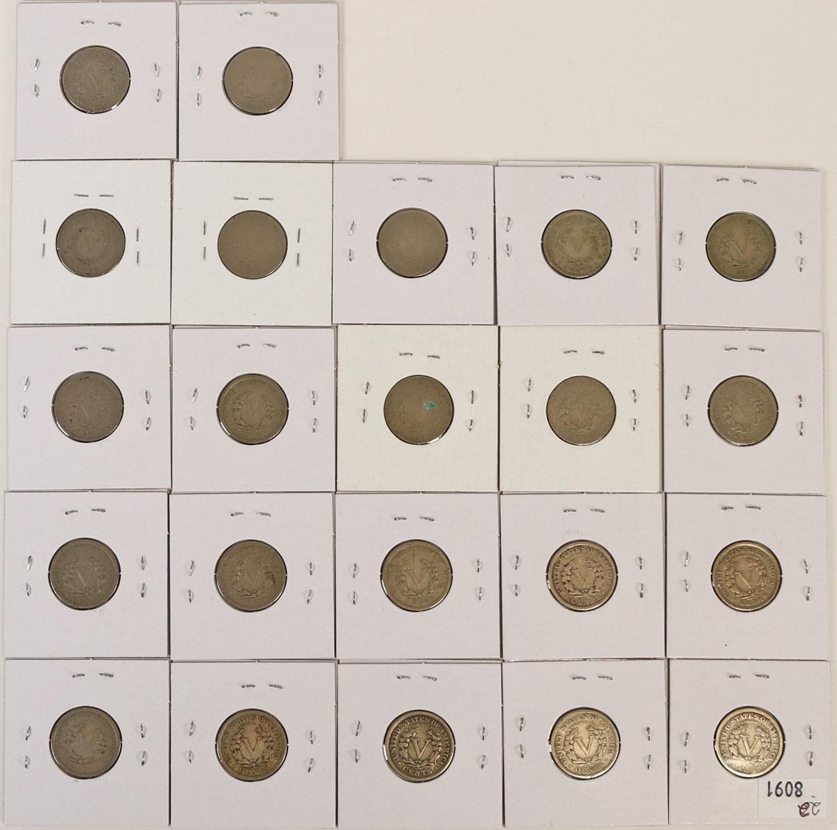 22 Liberty Head Nickels