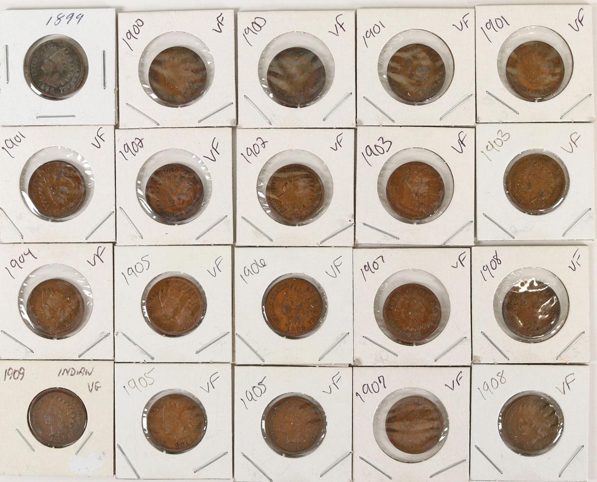 20 Indian Head Pennies