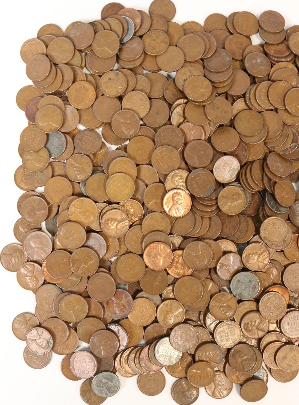 5.3 +/- Pounds of Old Wheat Pennies