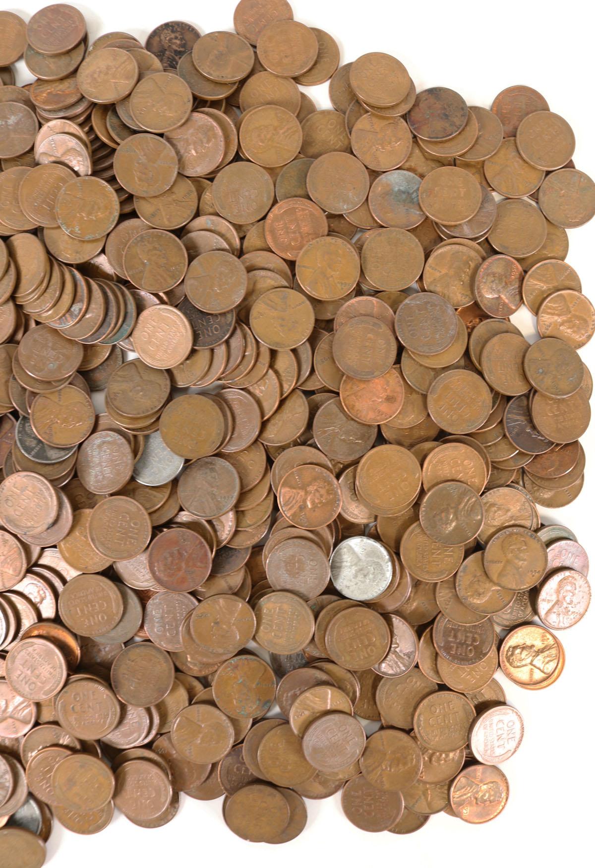 5.3 +/- Pounds of Old Wheat Pennies