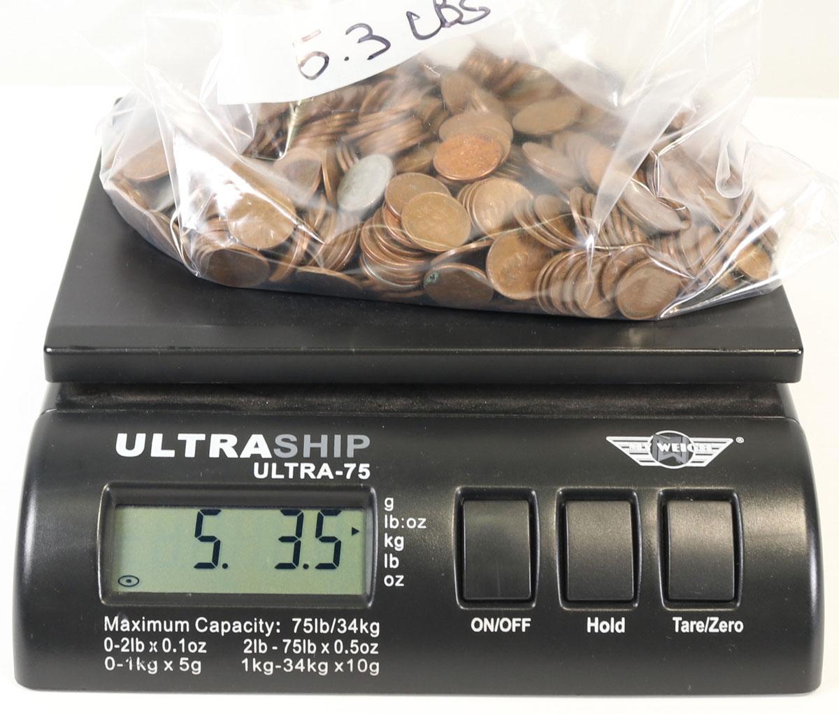 5.3 +/- Pounds of Old Wheat Pennies
