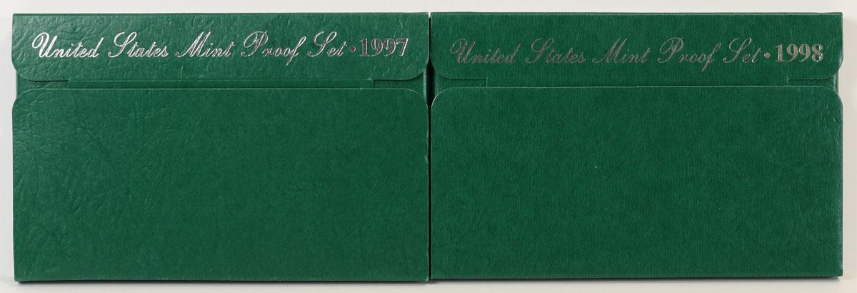 2 U.S. Proof Sets; 1997, 1998