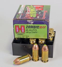 Hornady "ZOMBIE" Ammo: 38 Spcl., 12 Ga. & 45 Auto, 55 Rds.