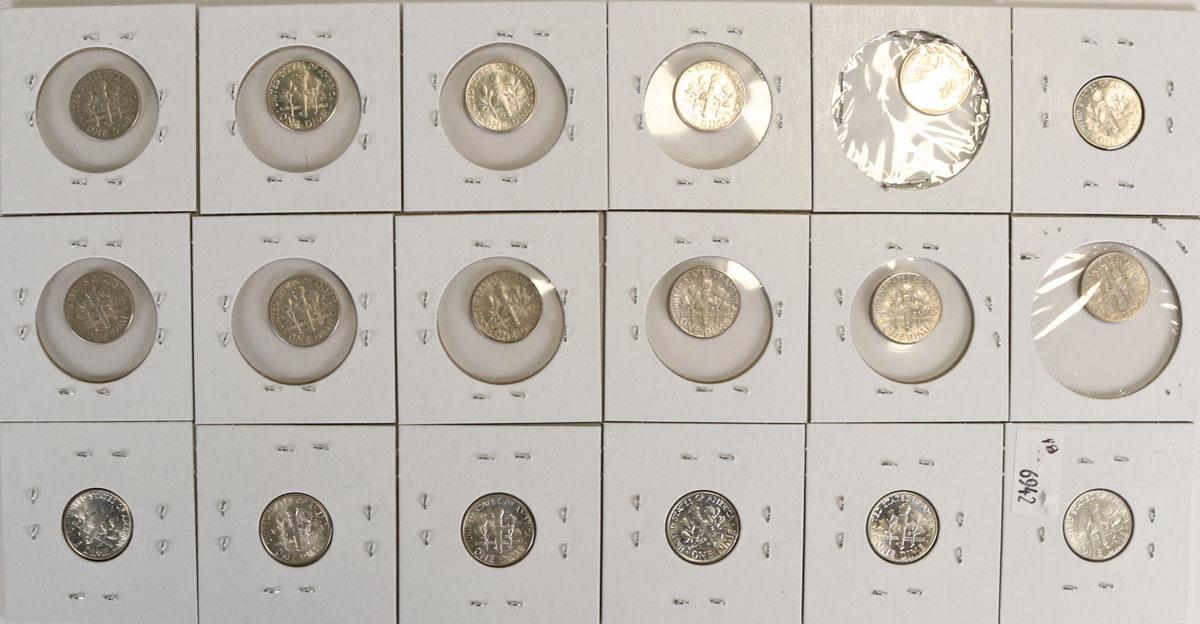 18 Roosevelt Silver Dimes