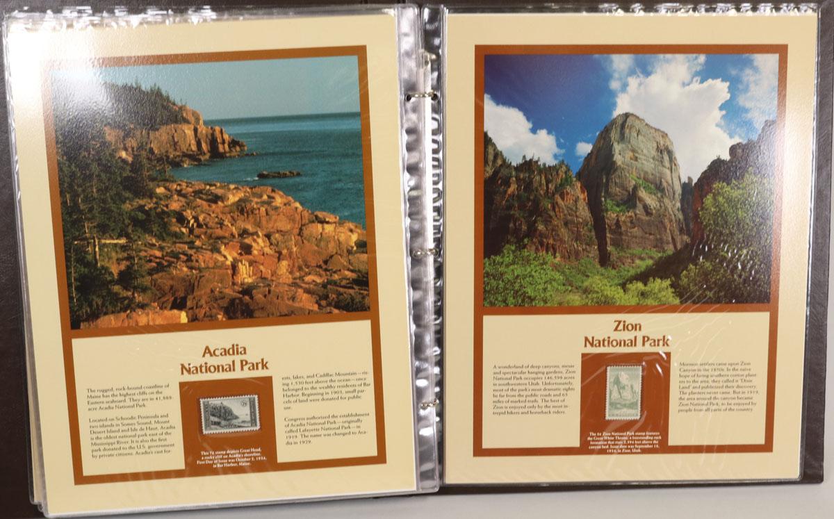 America's National Parks Mint Stamp Panel Collection Set