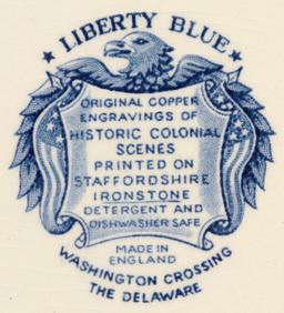 Liberty Blue 14" Platter, Washington Crossing The Delaware