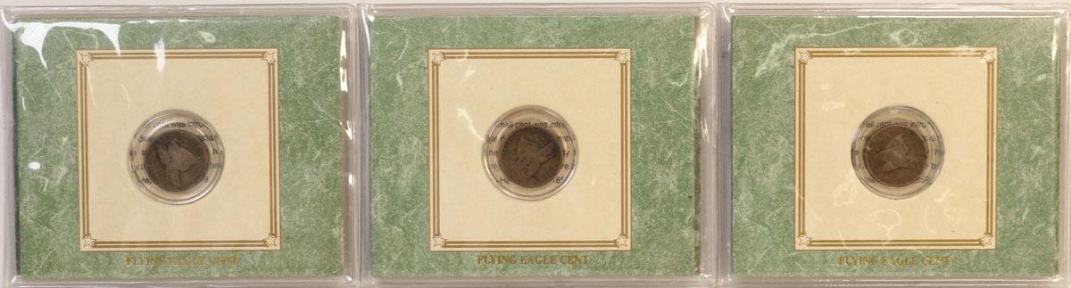 3 - 1858 Flying Eagle Cents
