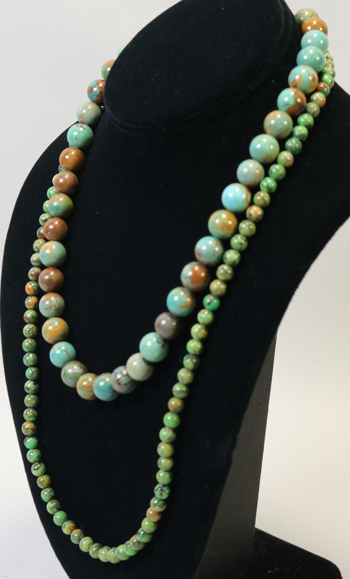 2 Green Turquoise Style Necklaces, Jay King DTR