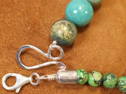 2 Green Turquoise Style Necklaces, Jay King DTR