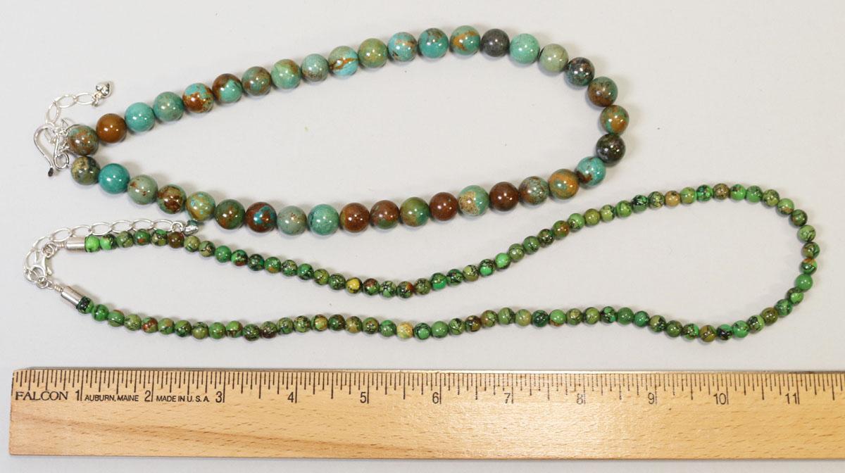 2 Green Turquoise Style Necklaces, Jay King DTR