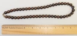 Brown Beaded Gemstone Necklace & Earrings, By Jay King DRT