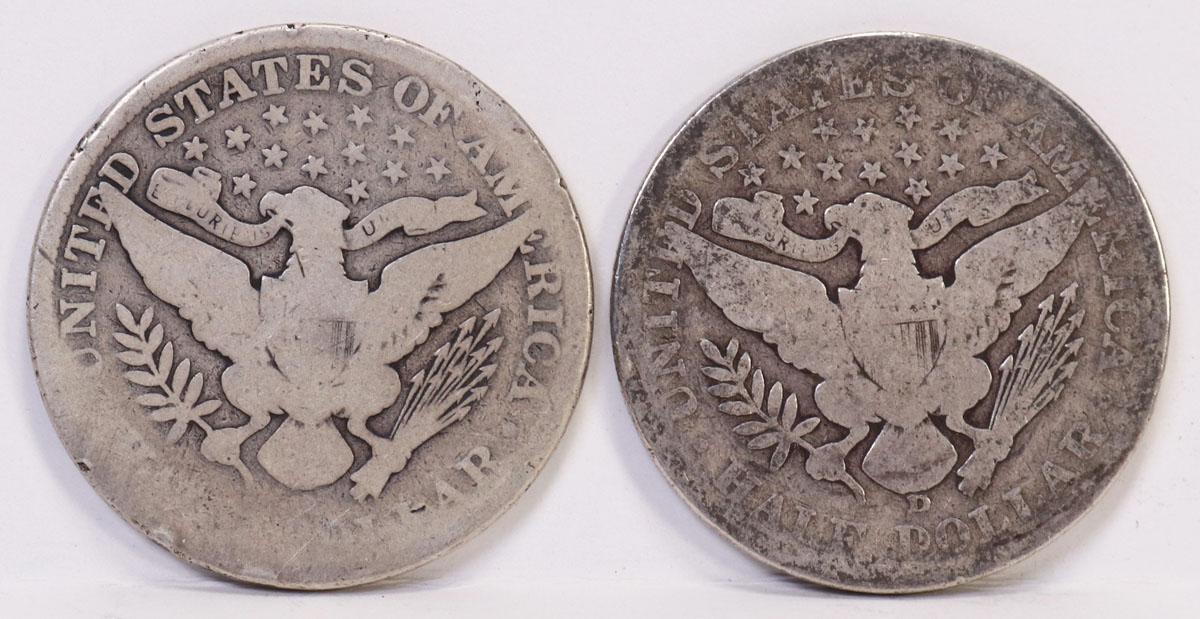 1905 & 1906-D Barber Half Dollars