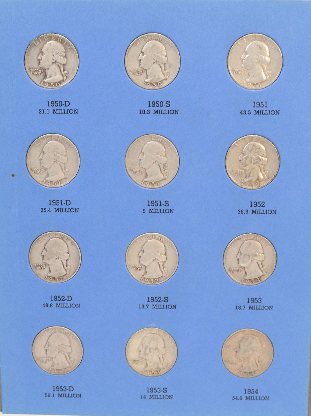 Washington Silver Quarter Book, 1946-1959