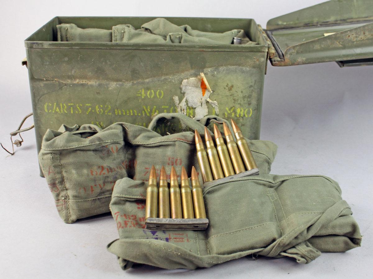 Vintage .7.62  NATO Ammo in Bandoliers, 400 Rds.