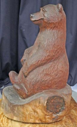 Hand Carved Wooden Bear "Fudd" by R. L. Blair