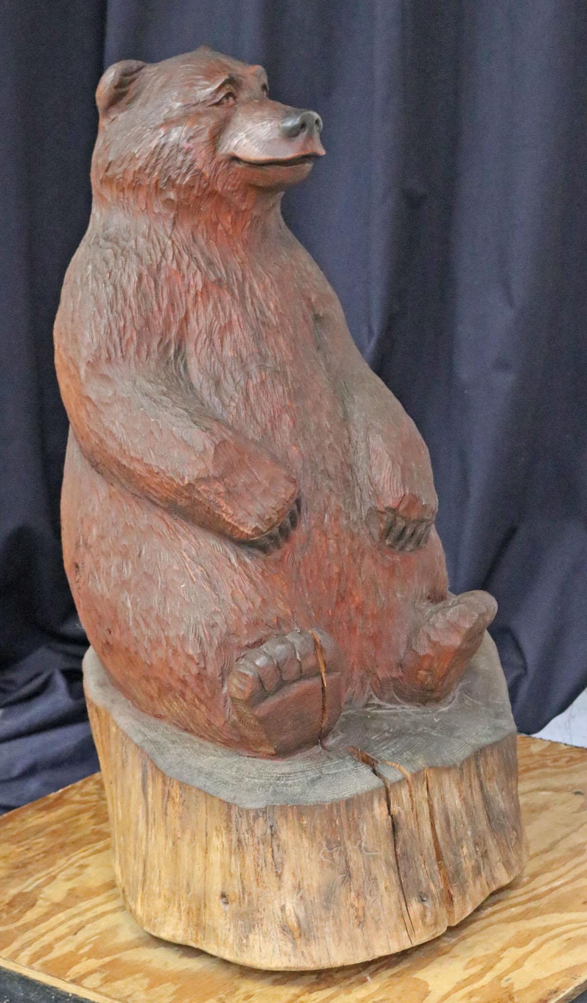 Hand Carved Wooden Bear "Fudd" by R. L. Blair