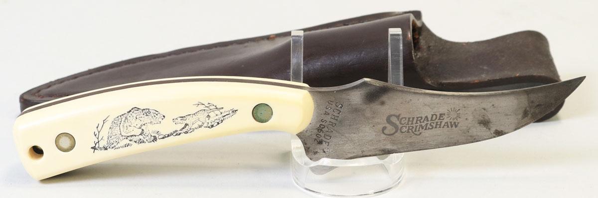 Schrade Scrimshaw Knife, USA SC602