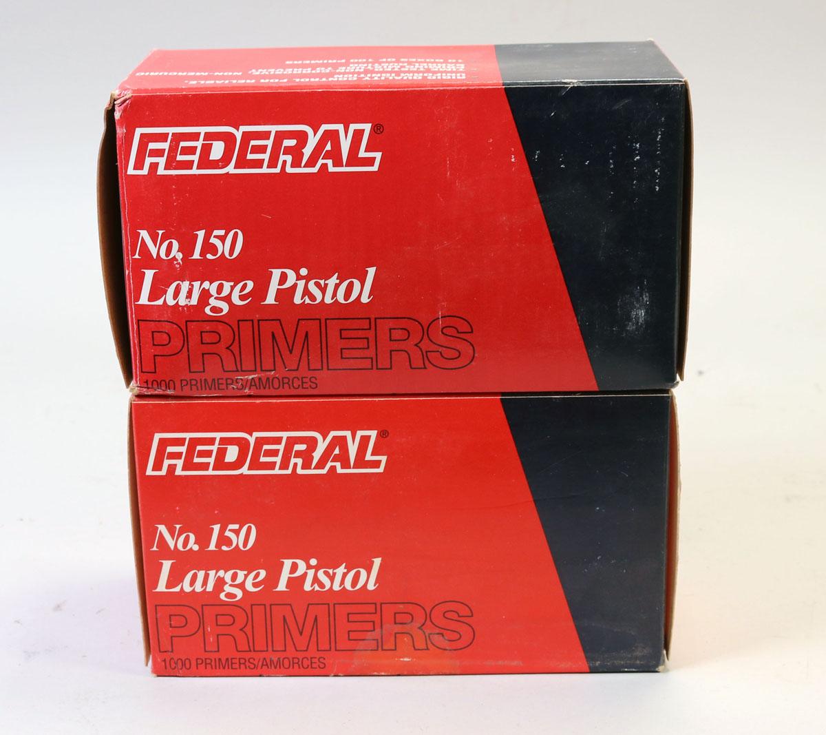 Primers - Federal No. 150 Large Pistol Primers, 2,000 + - Pieces