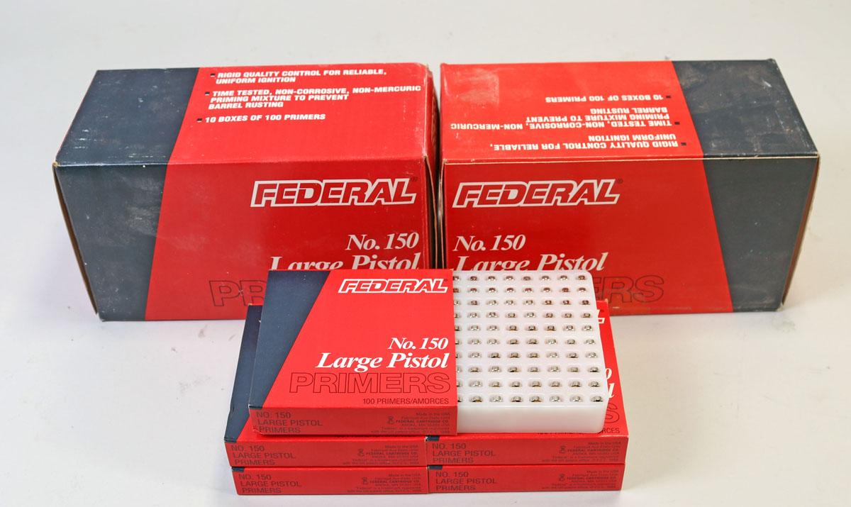 Primers - Federal No. 150 Large Pistol Primers, 2,000 + - Pieces