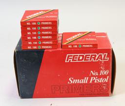 Primers - Federal No. 100 Small Pistol Primers, 1,650 + - Pieces