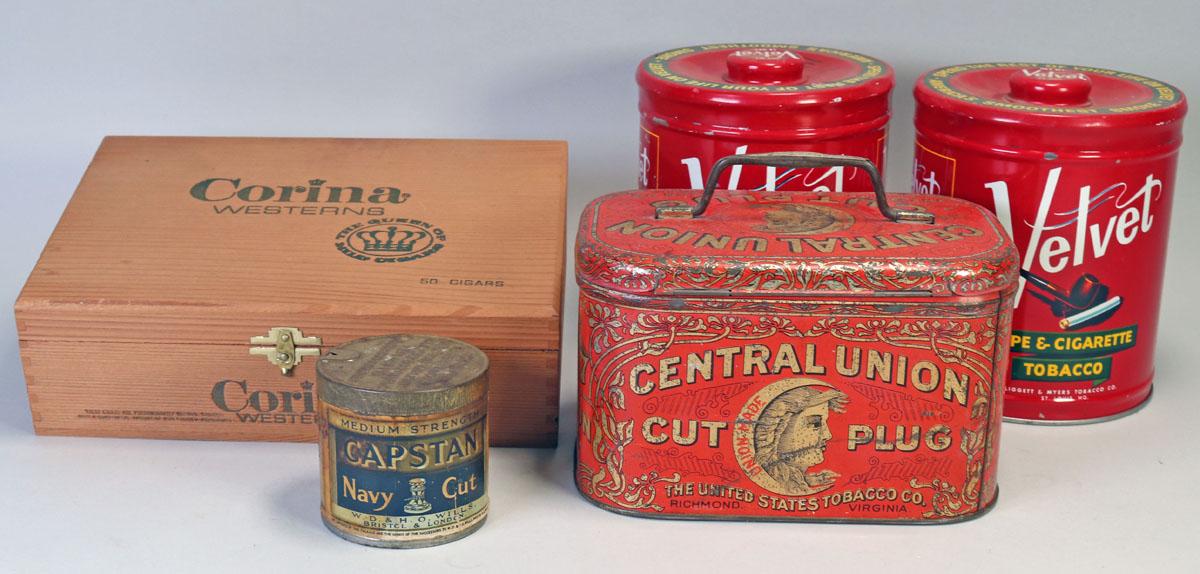 Tobacco Tins & Cigar Box