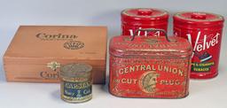 Tobacco Tins & Cigar Box