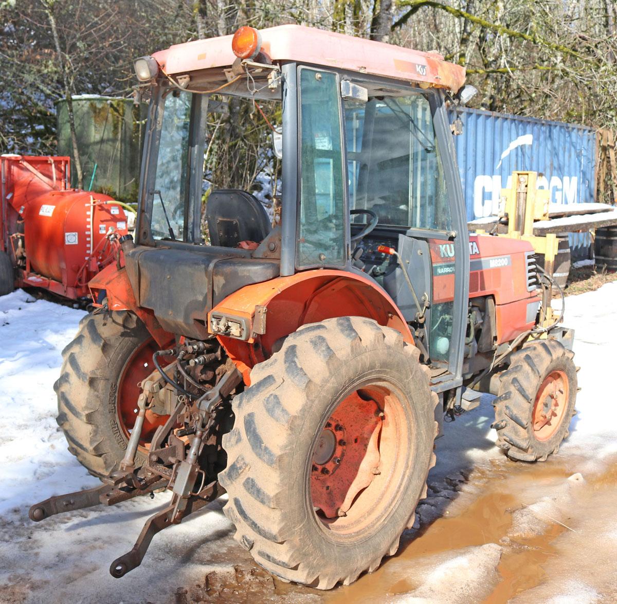 2003 Kubota M8200  Narrow 4 Wheel Drive Tractor