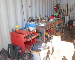 Tools - Bench, Racks:  Contents of Storage Container