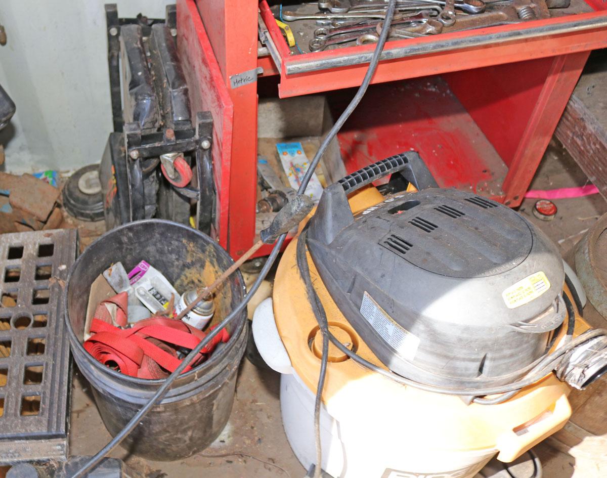 Tools - Bench, Racks:  Contents of Storage Container