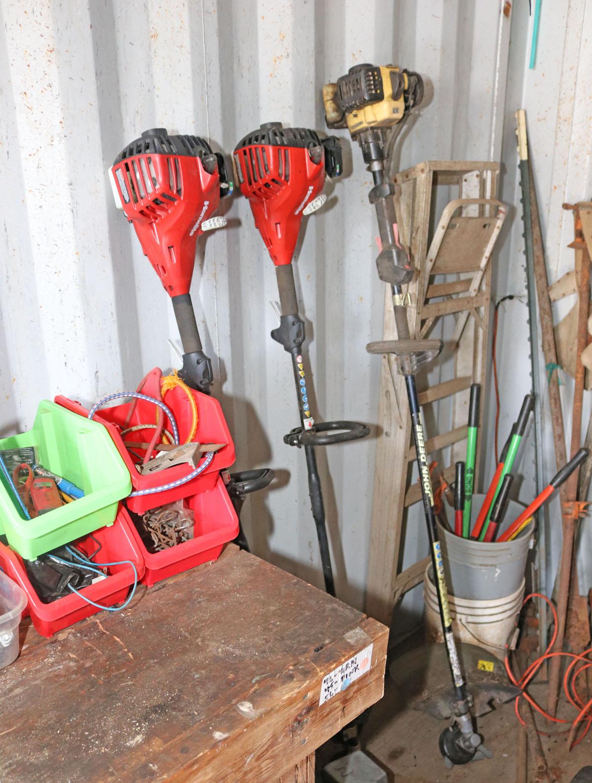 Tools - Bench, Racks:  Contents of Storage Container