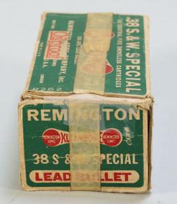 Vintage Remington .38 S.&W. Special Central Fire Smokeless Cartridges, 48 Rds.