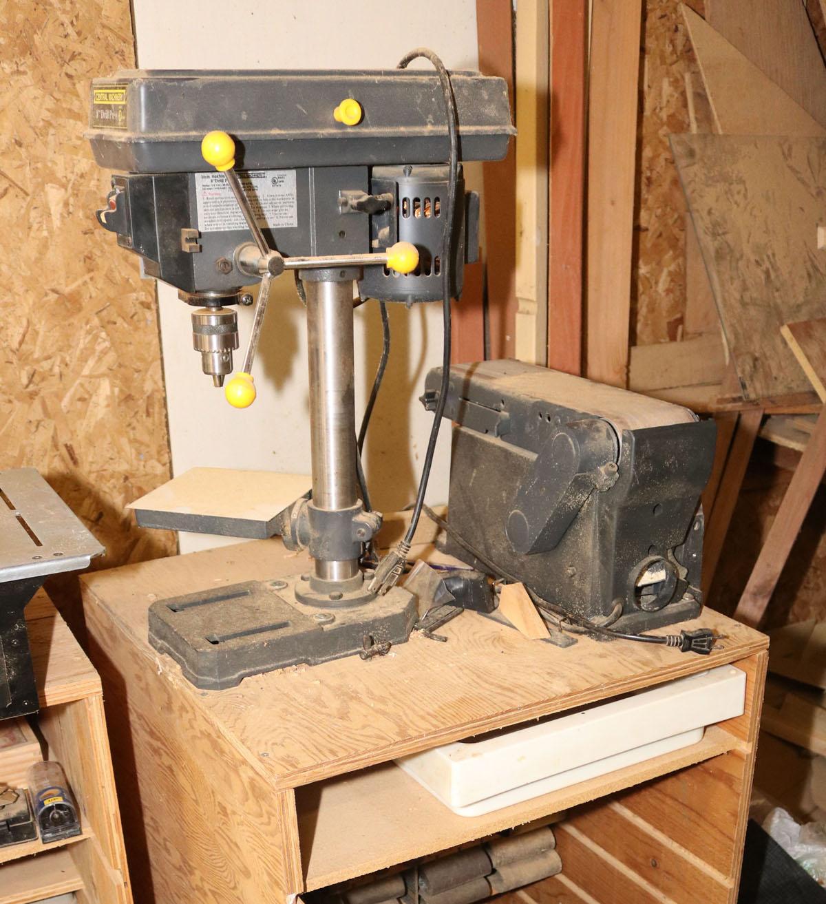 Central Machinery 8" Drill Press  & 4" x 6" Sander w/ Stand