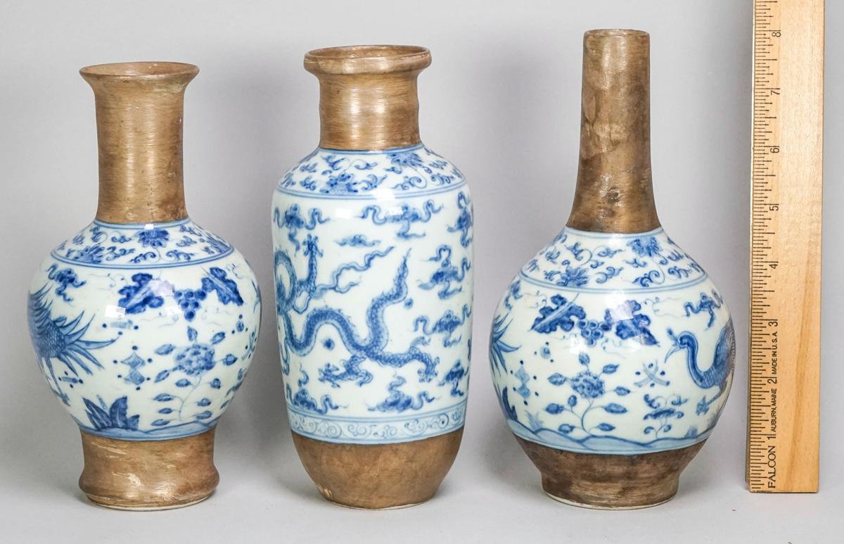 3 Small Chinese Porcelain Vases