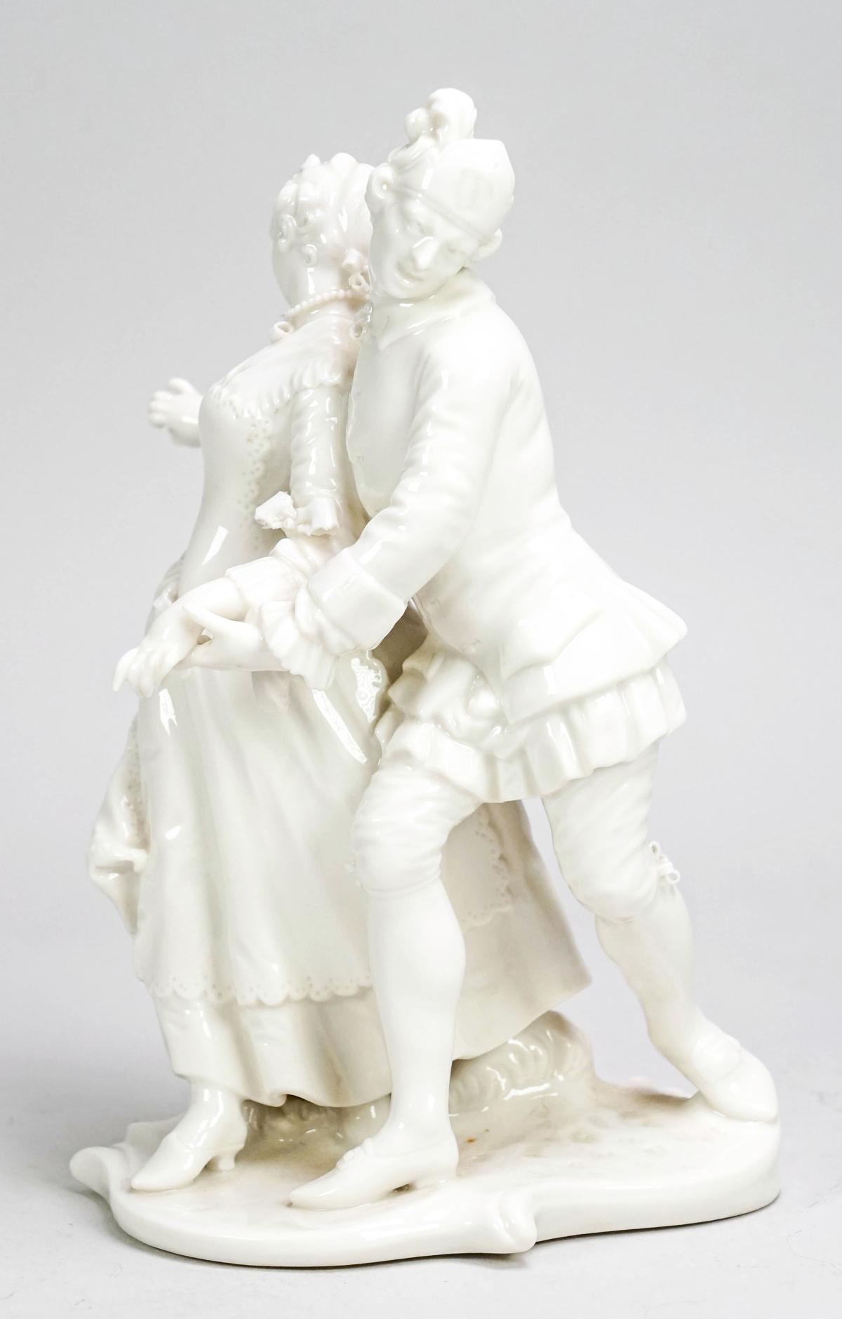 Dancing Courtiers Porcelain Figurine