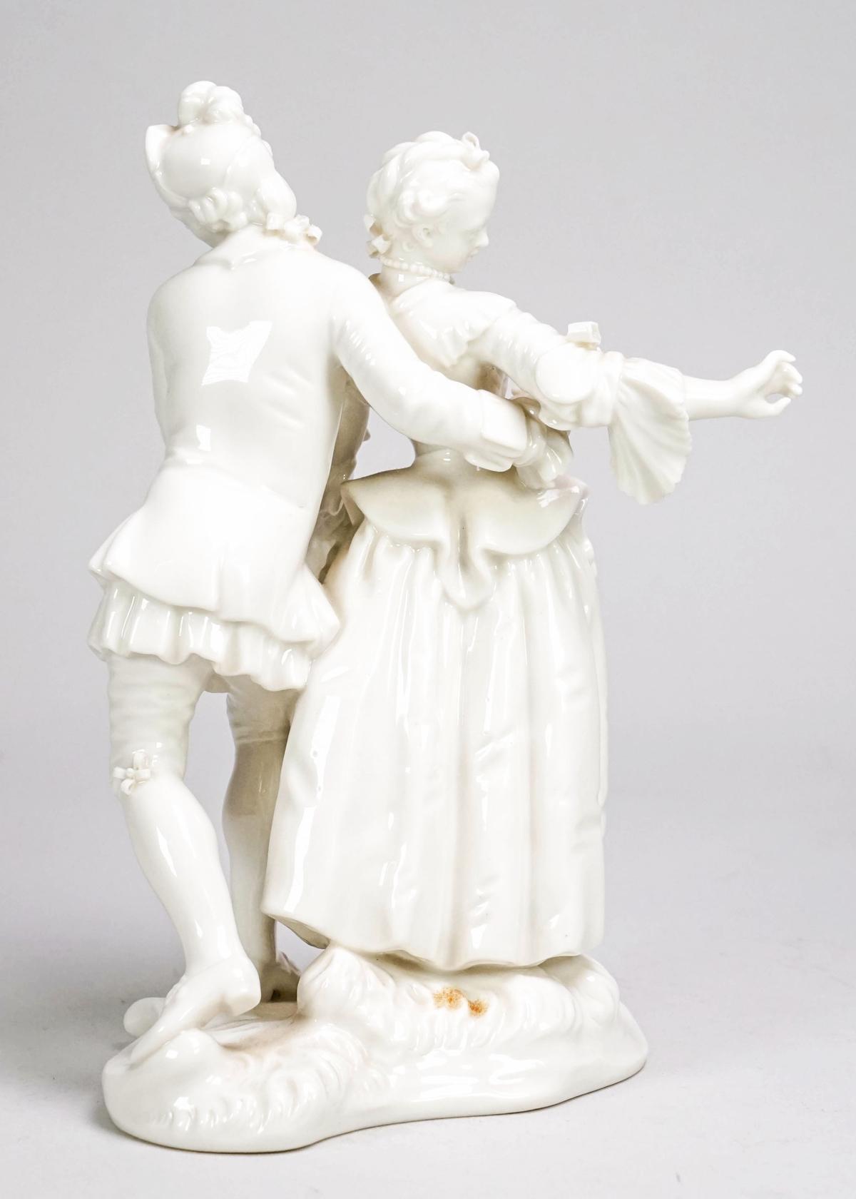 Dancing Courtiers Porcelain Figurine