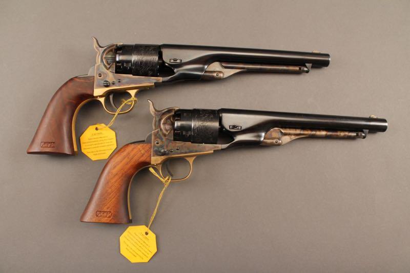 blackpowder handguns - PR. COLT MODEL 1860 CALVARY COMMEMORATIVE FROM 1777 TO 1977, .44CAL REVOLVERS