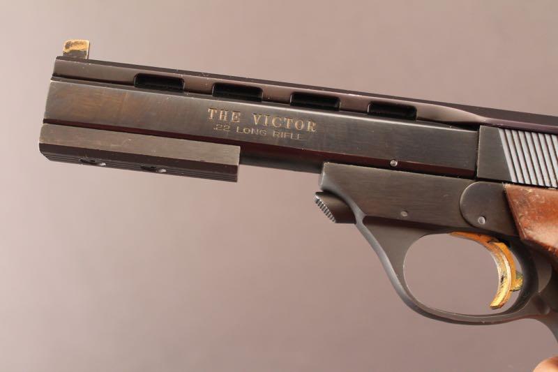 handgun HIGH STANDARD VICTOR, .22CAL SEMI-AUTO PISTOL