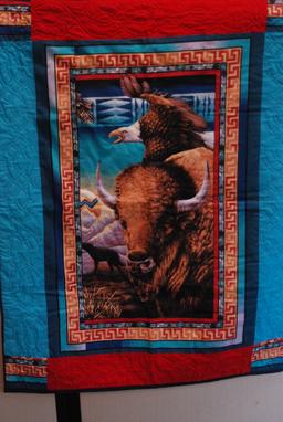 Bison and Eagle Wallhanging