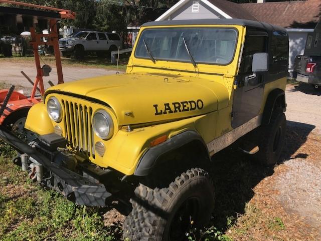 1983 Jeep CJ-7 Laredo 6 Cylinder w/ Wench VIN: 1JCCM87A50T0303401983; 258 cid 6 cylinder 101166 mile