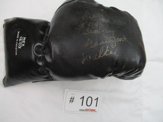 Sydney "Beau Jack" Walker Signed Boxing Glove