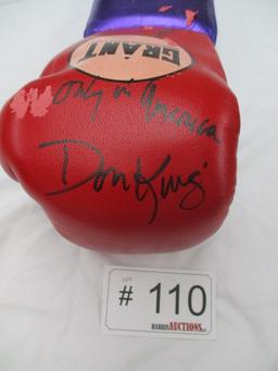 Only in America Don King Signed Boxing Glove