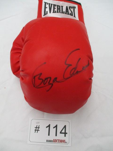 Boza Edwards Signed Boxing Glove