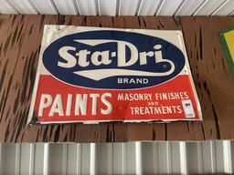 Sta-Dri Paints Metal Sign