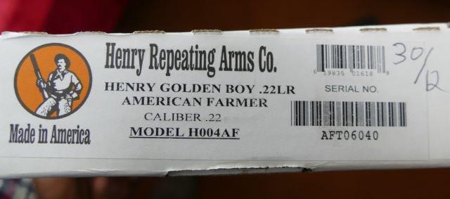 Henry Golden Boy American Farmer Comm. Rifle