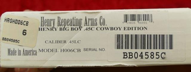 Henry Big Boy Cowboy Edition 45 Colt Rifle