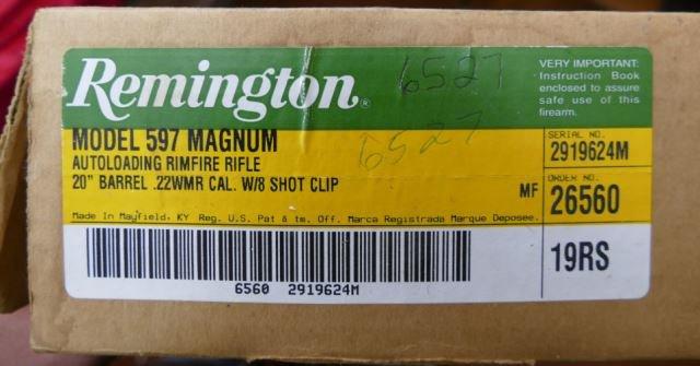 NIB Remington Model 597 22 Mag Rifle