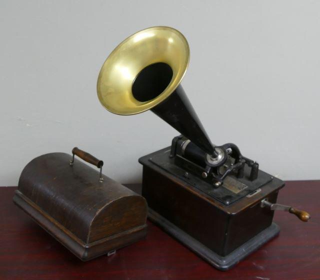 Edison Table Top Cylinder Record Player