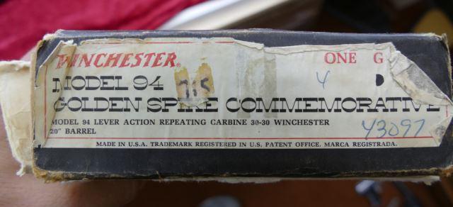 Winchester Golden Spike Commemorative Rifle