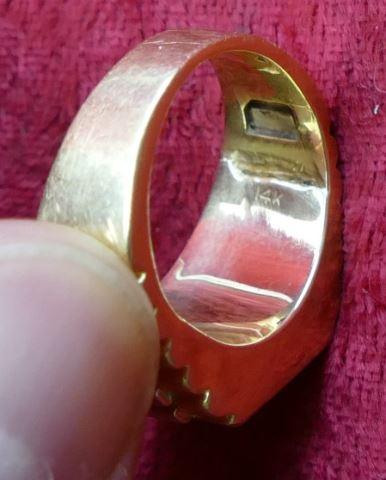 14k Men's Gold & Diamond Ring